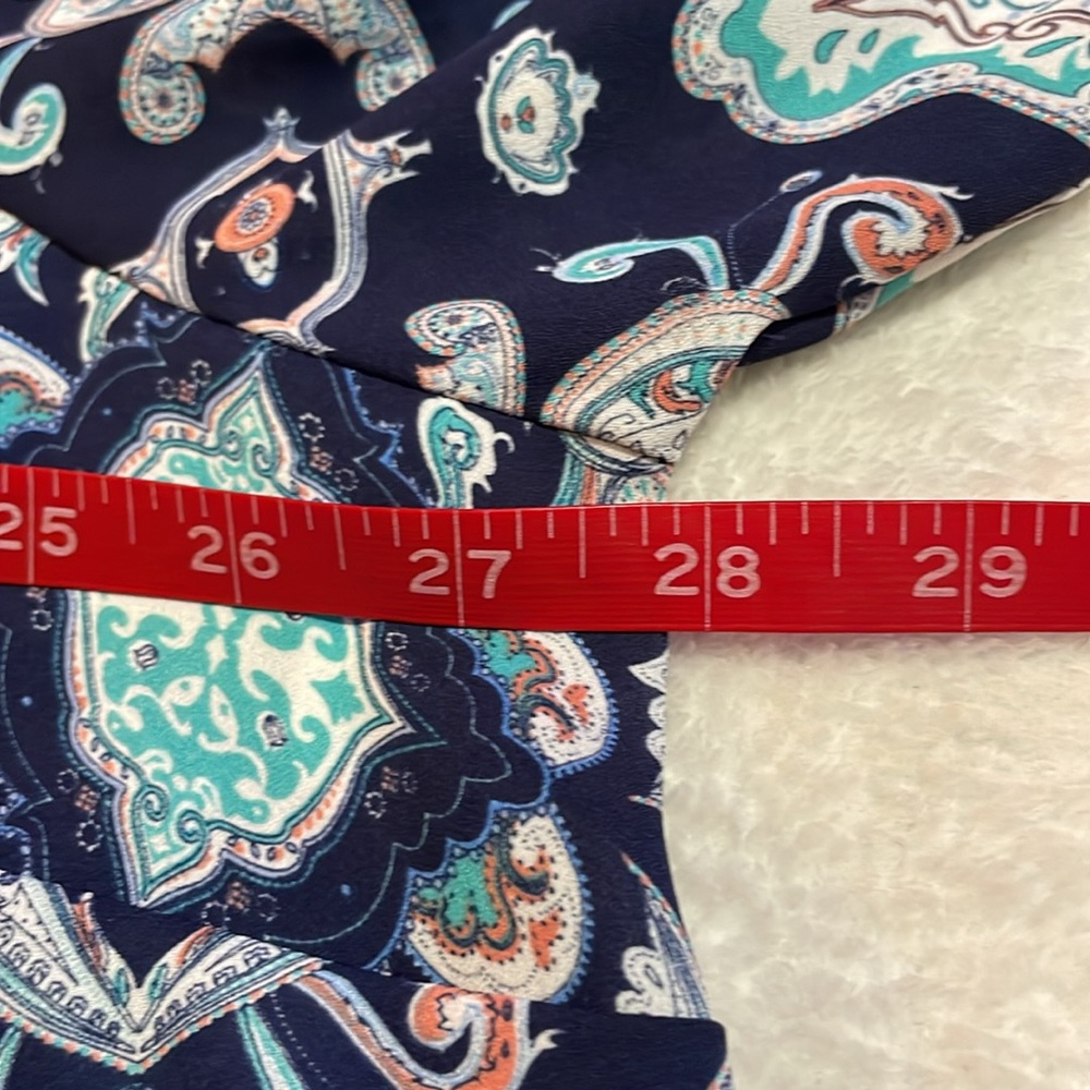 Violet + Claire Navy Paisley Women's Top - Picture 7 of 8